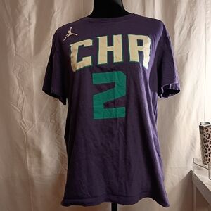 Nike Purple and Teal Charlotte Lemelo Ball NBA Sports Jersey
